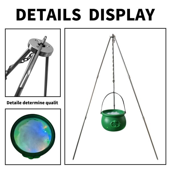 Christmas Witch Style Tripod Enkelt att installera Snygga stativprydnader för vardagsrummet No Cotton