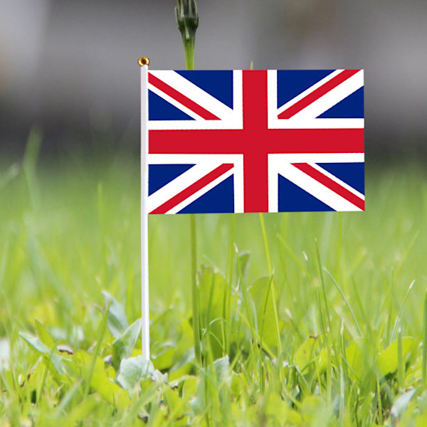 British National Flag Handhållen Stick Flag Celebration Supply för inomhus utomhus 1