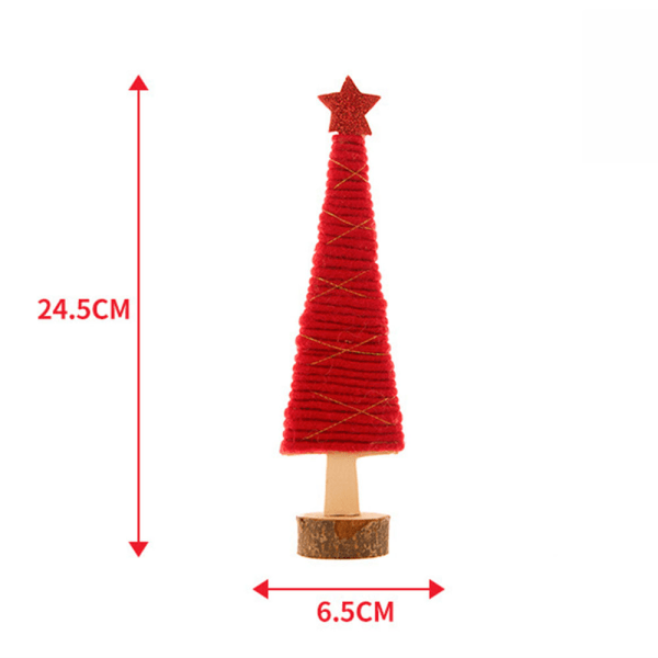 Söt fårfiltprydnad av jul Utsökt bärbart bordshantverk för sovrum White Tree