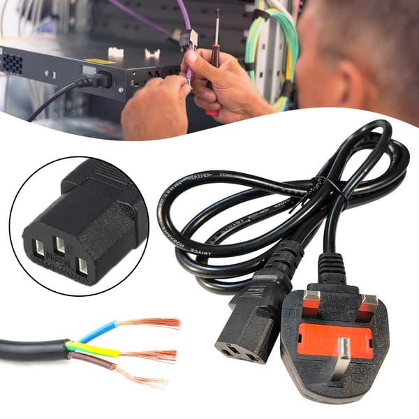 3-stifts adapter Power Universal förlängningskabel för datorvärdar 1PCs