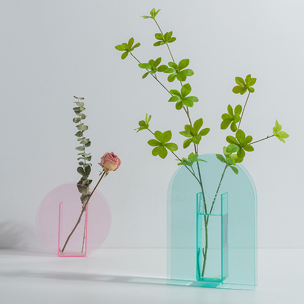Blomvas färgglad modern samtida design blommig behållare dekoration för hemmakontoret 3