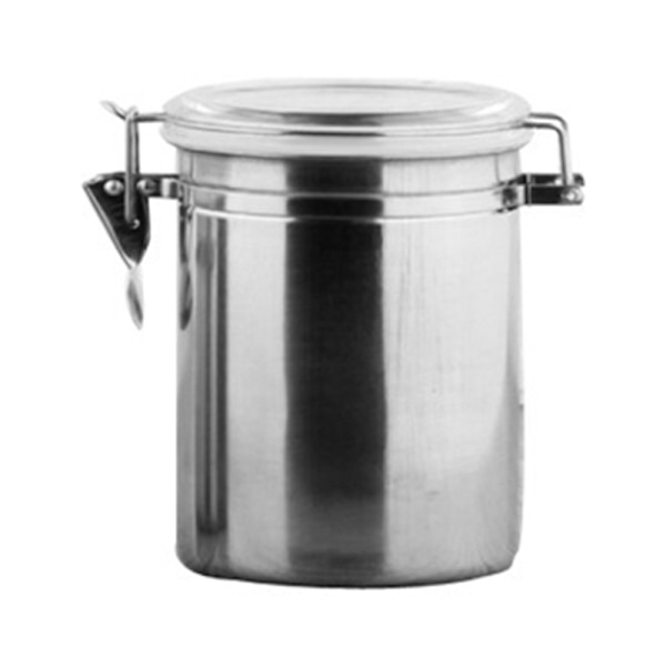 Lufttät tank i rostfritt stål med genomskinligt lock Multifunktionsbehållare för kaffebönor och te Sealed Tank 5 Inches 12.5cm
