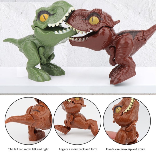 Bitande dinosaurieleksaker Personliga rörliga leksaker Present för födelsedag blue