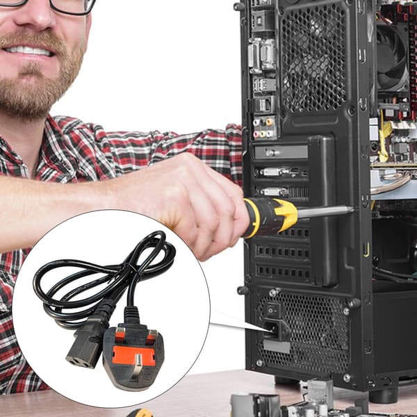 3-stifts adapter Power Universal förlängningskabel för datorvärdar 1PCs