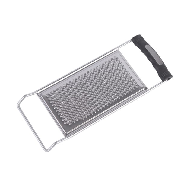 Rostfritt stål utan sladd botten platt rivjärn Handhållet vitlöksriv Köksprylar för ingefära Mjukt handtag Black Handle