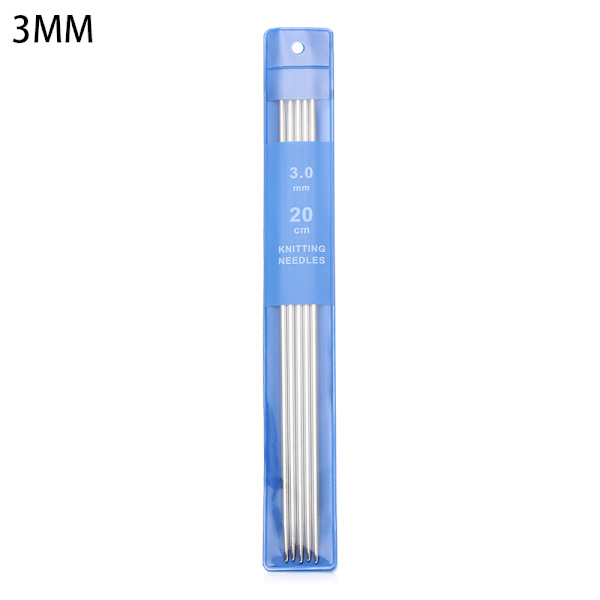 5 st/ set 20 cm raka stickor Rostfritt stål Virknål Gör-det-själv-tröja Vävstickningsverktyg Sytillbehör Ivory White