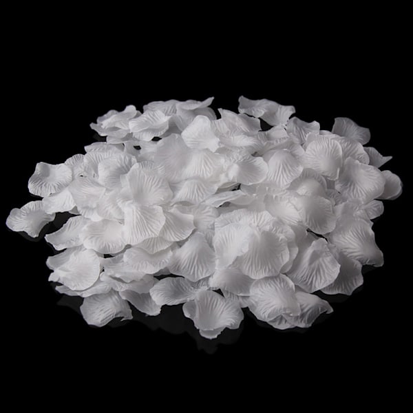 500st Simulering Silk Flower För Bröllop Dekor Valentine Party Rosenblad Light Green And White