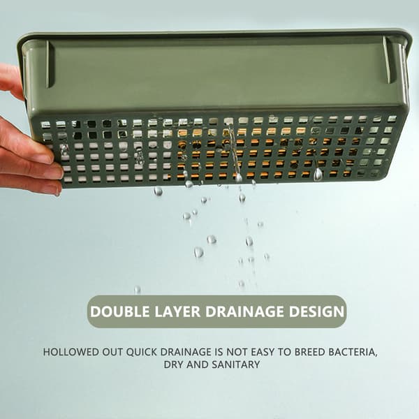 Förvaringslåda för tömning av ätpinnar med lock Multipurpose organizer White