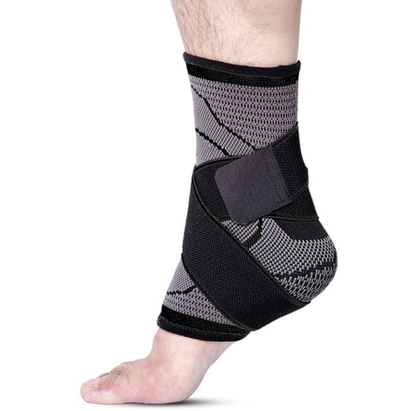 Sport Ankel Brace High Elastisk Kompression Ankel Support Andas Bekväm Ankel Stabilizer Black