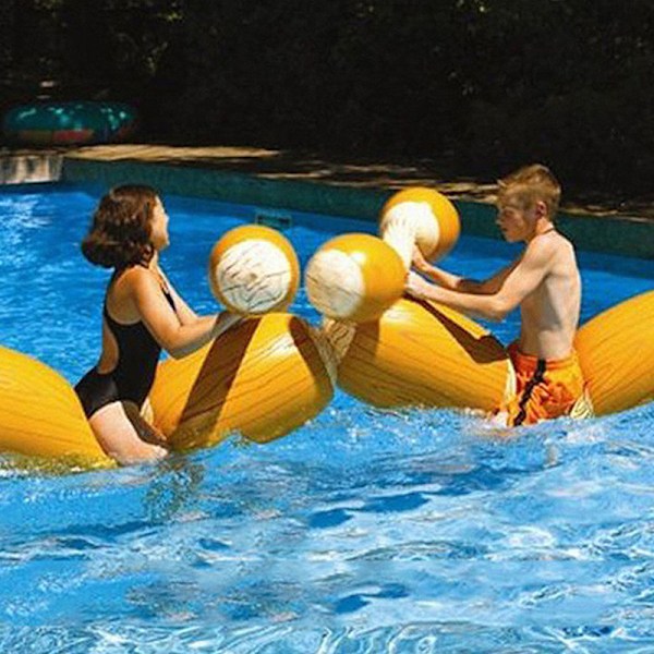 Battle Log Rafts Uppblåsbara Pool Float Row Leksaker Utomhusspel Pool Float Vattenleksaker För Sommar Pool Party Vattensport Ny