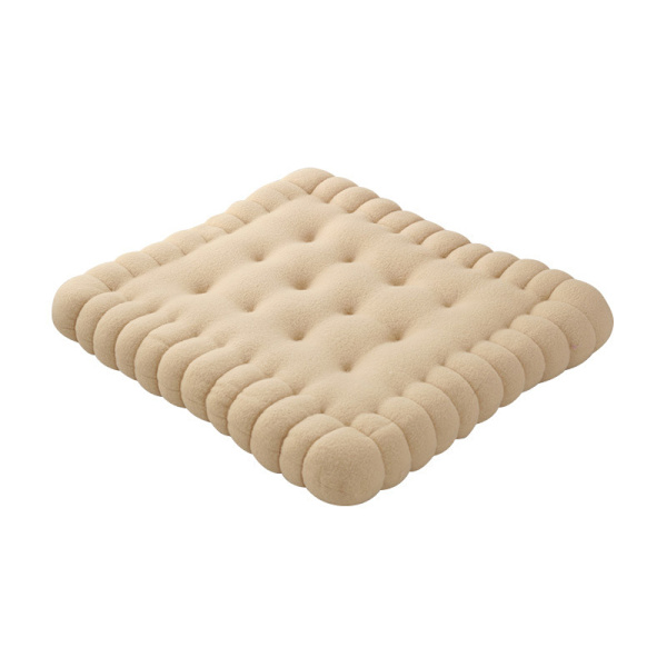 Kreativ kexformad kudde Multifunktion Mjuk Bekväm stolsdyna för hem sovrum vardagsrum 41*38cm Almond