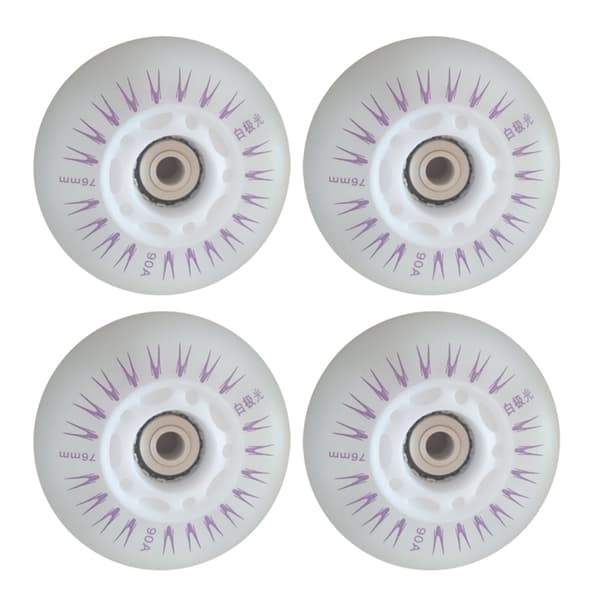 4st Flash Inline Skate Wheels 90A LED Lighting Skating Wheels 80 76 72 68 Multicolour 68mm