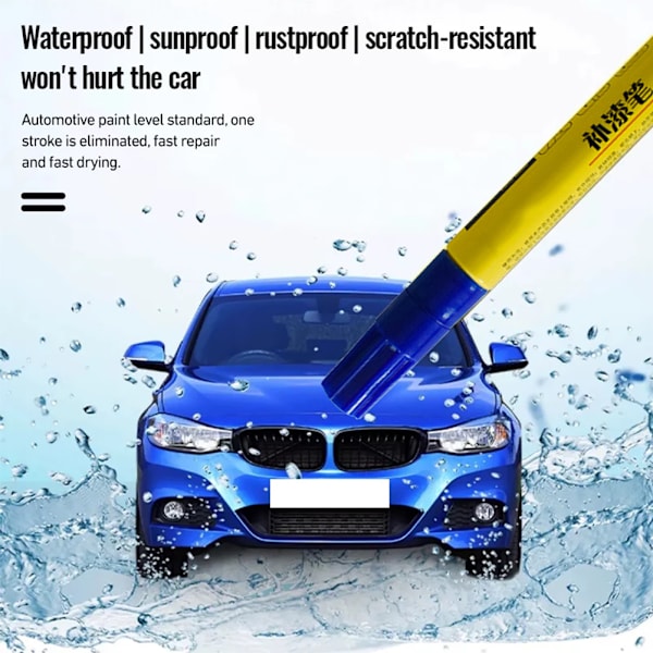 Billack-penna för touch-up, snabb torktid, vattentät, reparerar repor på bilen, för bilvård Champagne Gold