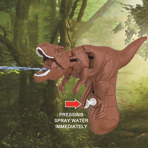 Simulering Dinosauriepressande vattenpistolleksaker Robust bärbar vattenkampleksak för sommarpoolen Light green