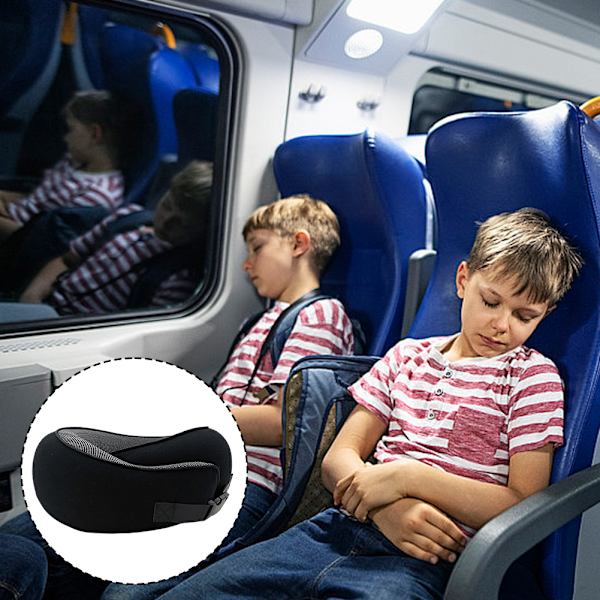 Enkel tupplurskudde för flygplan med justerat spänne Hudvänlig nackstödskudde för utomhusresa Light Grey