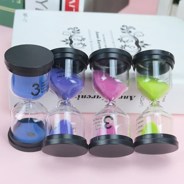Sand Timer 1/3/5/10/15/30 minuter Time Management Assistant Present för barn Green