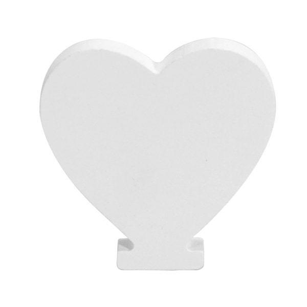 Stora träbokstäver 8 cm dekorativa träbokstäver Personliga vita DIY versaler Bokstäver Dekorationer för hemvägg Festpyssel Heart-shaped