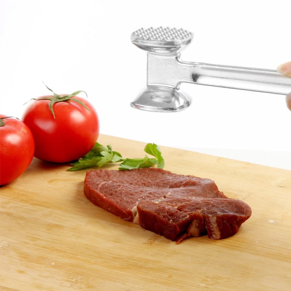 Dubbelsidig lös kött hammare biff hammare grill hammare aluminiumlegering biff verktyg för hushåll