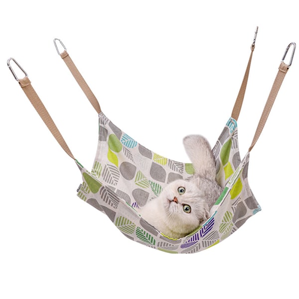 Cat Cage Hängmatta Husdjurshängsäng Sovgungstol Andas Bekväm bursäng för kattunge Bow Tie Cat