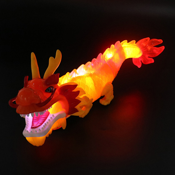 Elektrisk Swing Dragons dansleksak med färgglada ljus Roliga lätta ljud lätt leksak för pojkar flickor Dragon Dance