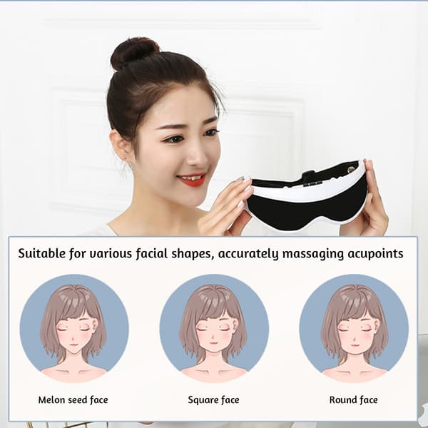 Multi-frequency Vibration Eye Massager Lätt ögonmassageapparat för hem/resor White
