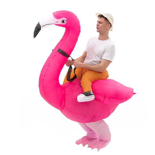 Flamingos/Strutsar/Griffins Rider Uppblåsbar kostym Snygga rollspelsdräkter för aktivitetsfestscen Flamingo