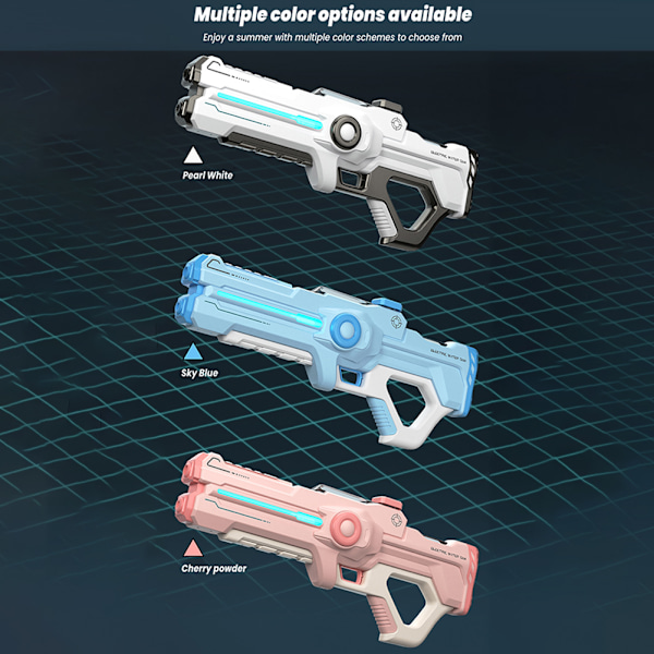 Automatisk sugvattenpistol leksak bärbar starkaste vattenkamp leksaker med färgglatt ljus för barn White with Light