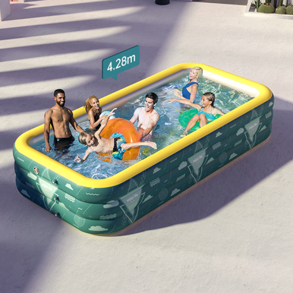 Uppblåsbar pool med automatisk uppblåsning Stor lagringskapacitet utomhus 1.8 Meters