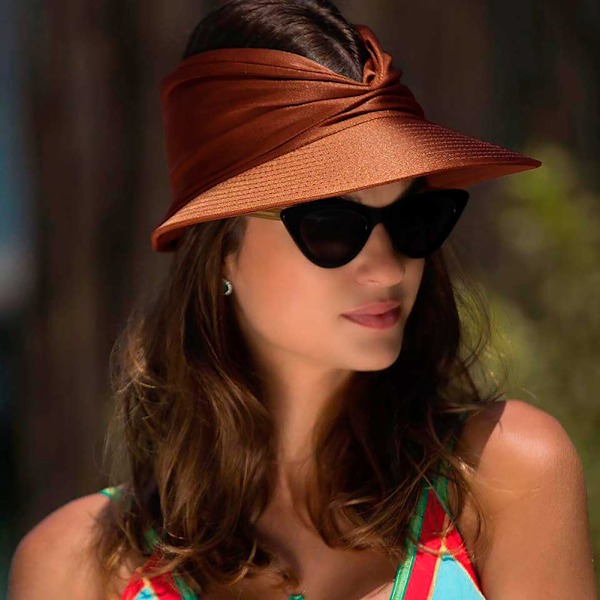 Sommer Dame Solhat Pakkelig Stor Skygge Solskærm Hatte Dame Sommer UV Beskyttelse Strandkasket Dark Grey