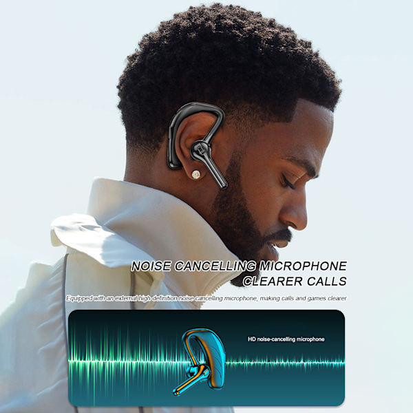 Business Bluetooth-kompatibelt headset Brusreducering Bärbar hörlur för hemmagym Red