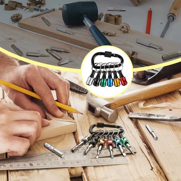 6 st Nyckelring Connectors Stabil fixering Snabbkoppling Nyckelring Connect Tool För Shopping Blue