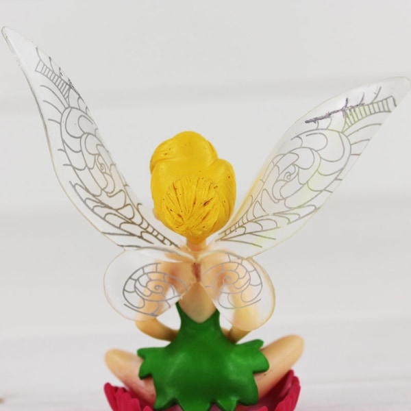 Miniatyr Flower Fairy Figurines Multipurpose Micro Landskapsdekoration Kreativa biltårta Desktop Ornament 4 Piece Set