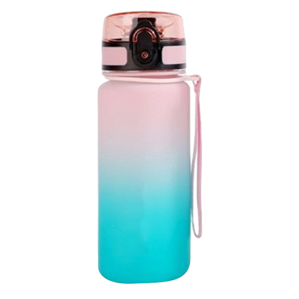 500ml/650ml/1000ml sportvattenkopp i plast Multifunktionell återanvändbar vattenkopp för fitness Pink Green 500mL