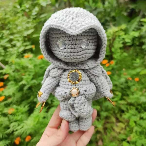 Moon Knight Doll Staty Resin Ornament samlingar för heminredning Moon Knight Doll