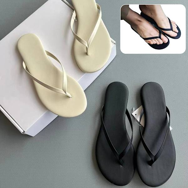 Varvastossut naisille Sandaalit Muoti Rento Slip On Pehmeät kesäkengät Yksivärinen Juhla Ranta Naisten Jalkineet Red 36