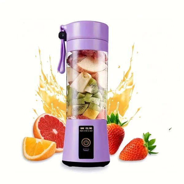 150W automatisk fruktjuicer Trådlös multifunktionell fruktextraktor för att pressa äpplen Blue