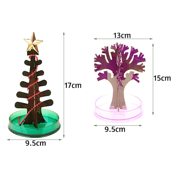 Magics Christmas Tree DIY Kit för Xmas Lätt att använda fester Leksaker för barn Vuxna Green