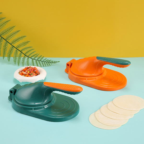 DIY Dumpling Skin Maker Hushållsmanual Snabbpress Dumpling Skin Mall Orange 3PCS