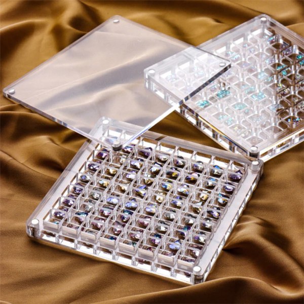 Akryl Magnetisk Seashell Display Box Multi-purpose Craft Dekorativt ställ för ädelstenar