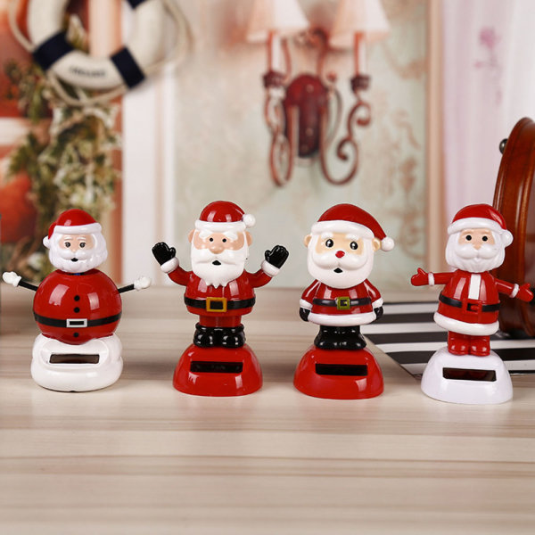 Fordon Solar Sway Ornament Delikat Fashionabel ängelform Bilar Handarbeten för bilar Interiör Red Snowman