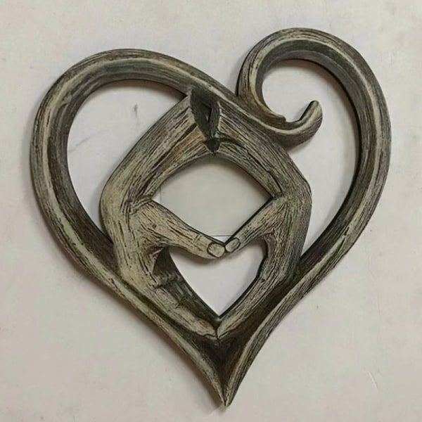 Hjärta som håller händerna Väggdekor För evigt Kärlek Hängande väggkonst Imitation 3D-effekt printed akryl Heminredning Present B-LOVE HEART