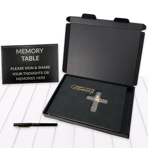 62 sidor Gästböcker för begravning Inbunden minnesgudstjänst Inbunden gästböcker för begravningsexamen