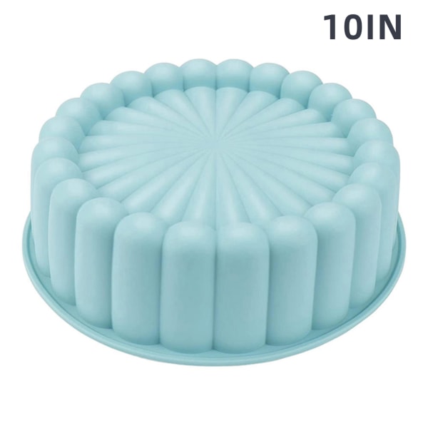 Silikonkaka diy mold Anti-värme, icke-klibbig mould för kök Sky blue 10 inch