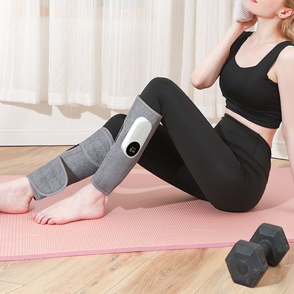 Elektrisk Hot Compress Ben Massager Bärbar lätt kalv Massager Pad För Kvinnor Män Grey 1pcs