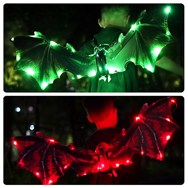 3D-mode dinosaurievingar med ljust mode danspartykläderdekoration för halloweenfest Red