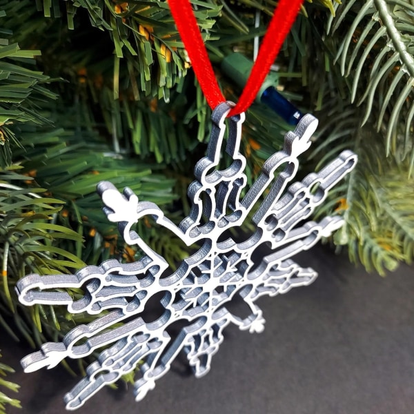 Rolig snöflinga prydnad Snygg Intressant julgran hängande hängen för inomhus Wood