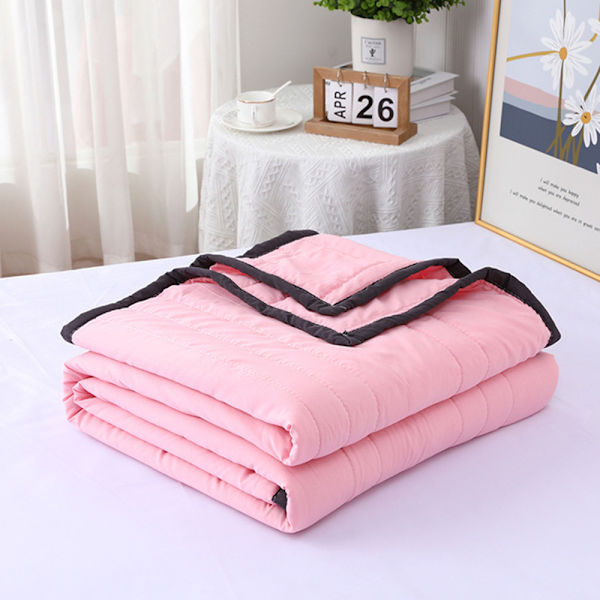 Tvättbart tunt sommartäcke Bärbara andningsbara filtar för varm sovande Pink 100x150cm