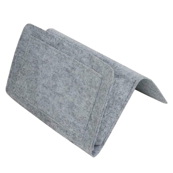 Sängfilt Förvaringsväska med fickor Sängsoffa Skrivbord Hängande organizer för telefon Tidningar Tabletter Fjärrkontroller Light Gray