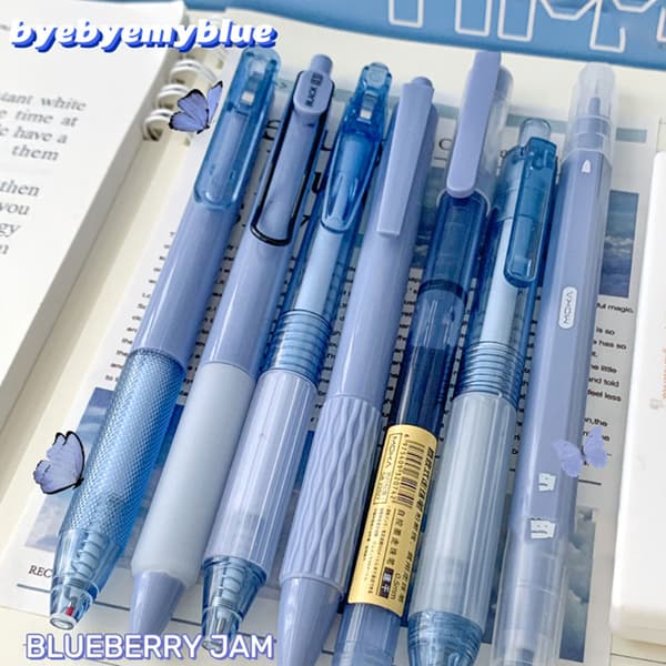 7 st svart gelpenna för studenter 0,5 mm Retractable Gel Pen Multipurpose Smoothing Ink Pen Back To School Present E