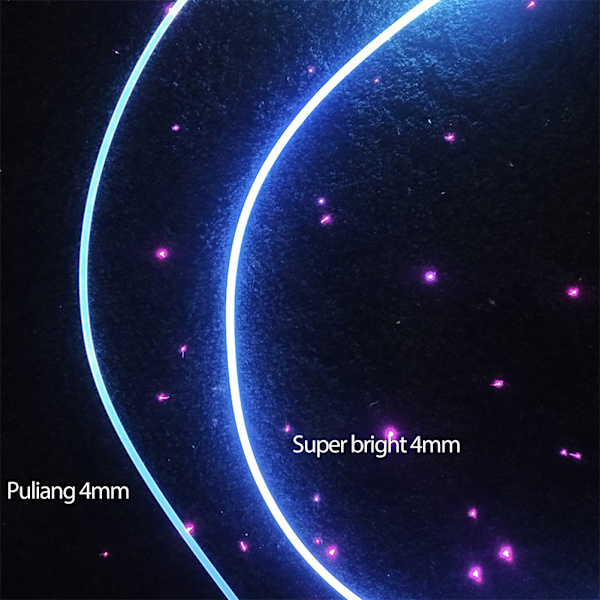 Lång 1M PMMA sidglöd optisk fiberkabel 1,5 mm/2 mm/3 mm diameter för bil LED-ljus Ljusstark